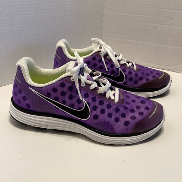 Nike Shoes - NIKE LUNAR SWIFT 2 Purple / White Polka Dot Design Size  9 / Excellent Condition